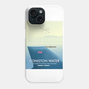 Coniston water travel poster Phone Case