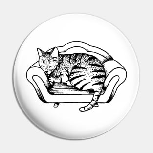 Tiger Cat Sofa Pin