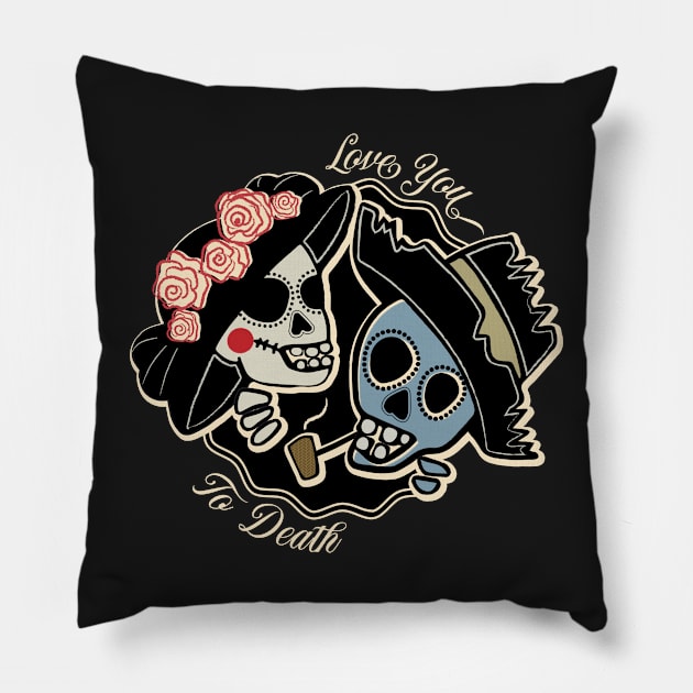 Love You To Death Pillow by annapeachey