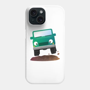 Cute 4X4 offroad vehicle cartoon car Phone Case