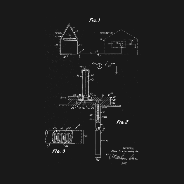 Heat Detecting Sensor Vintage Patent Hand Drawing by TheYoungDesigns