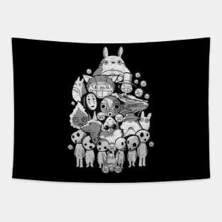 Japan Gang Cartoon Tapestry