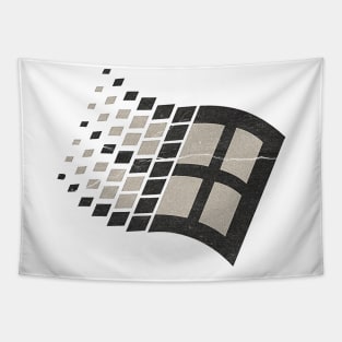 Windows 95 black and whte Tapestry