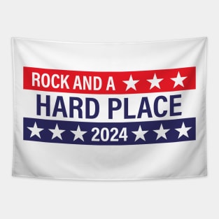 Rock and a Hard Place 2024 - Political Presidential Election Tapestry