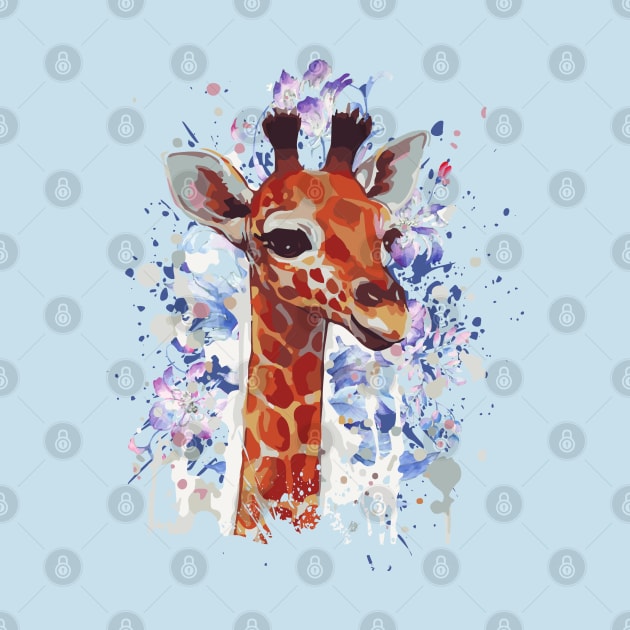 Giraffe - Cute Giraffe - Giraffe Drawing by BabyYodaSticker