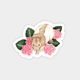 Rat with Flowers Magnet