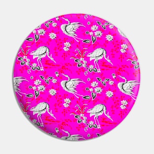 White Flamingos Pin