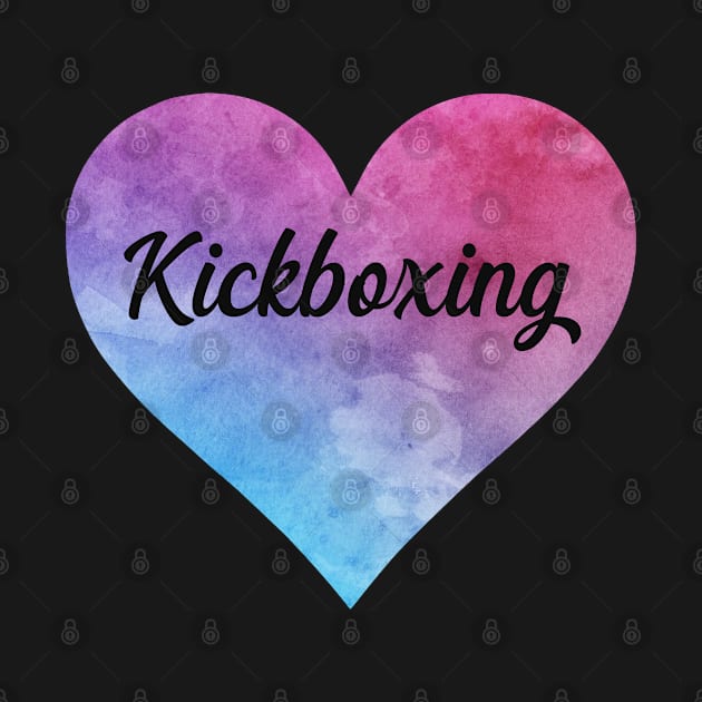 Kickboxing girl watercolor heart sticker. Perfect present for mother dad friend him or her by SerenityByAlex