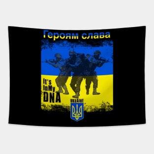 It's In My DNA Ukrainian Gifts Vyshyvanka Kozak Ukraine Soldiers Flag Tapestry