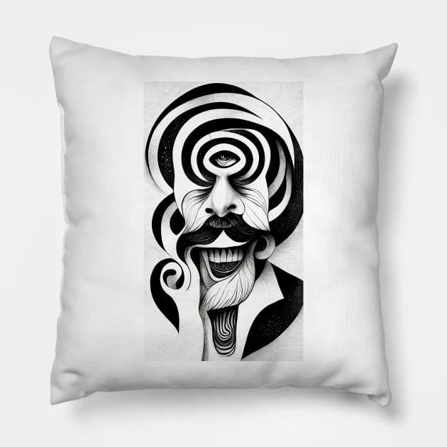 A Manic Man Pillow by RichieDuprey