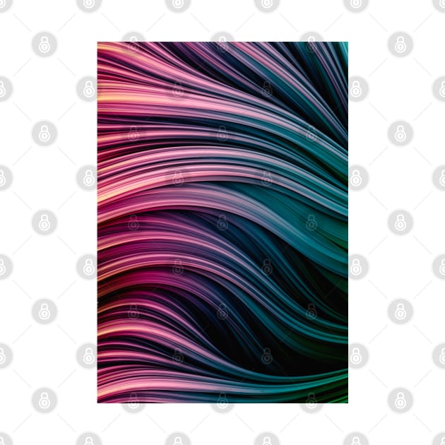 Hot Pink and Dark Blue Abstract Art Strands by love-fi