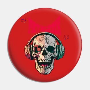 Calavera metalera Pin