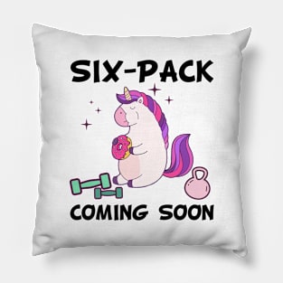 Unicorn gym Six pack coming soon funny gift tshirt Pillow