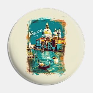 Venice Retro Italy poster Pin