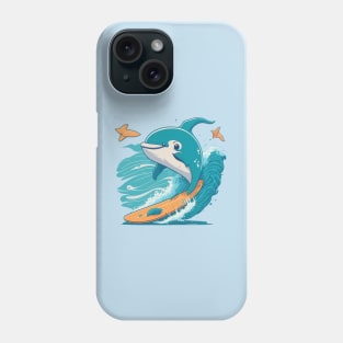 Surfer dolphin Phone Case