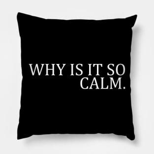 WHY IS IT SO CALM Pillow