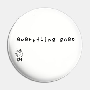 Everything Goes - RM BTS Lyrics Black Version Pin