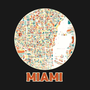 miami map in mozaique colors T-Shirt