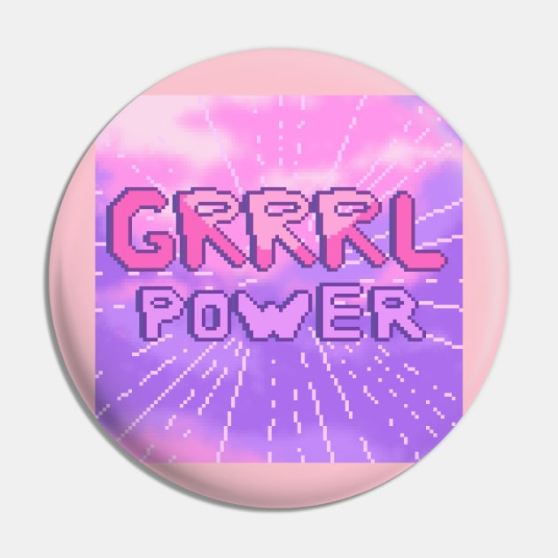 Pixel GIRL POWER Pin by bhawanie