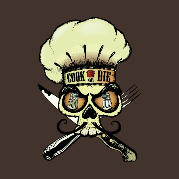 Cook or die!Chef's skull by mangulica