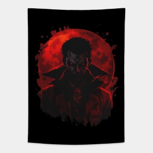 Count Dracula The Vampire - Evil Blood Moon Tapestry