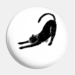 Stretching Cat Pin