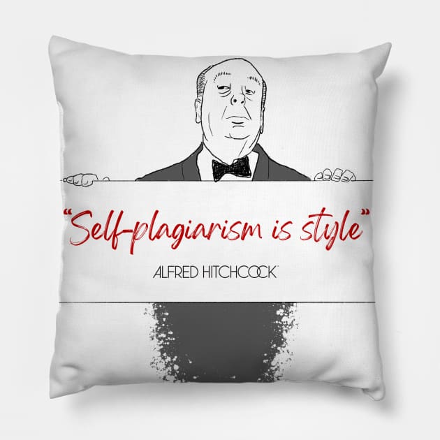 hitchcock says Pillow by comecuba67