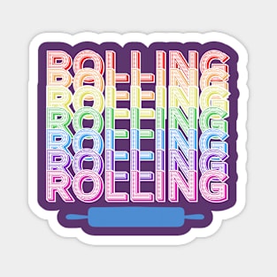 Rolling Rainbow Rolling Pin Design Magnet