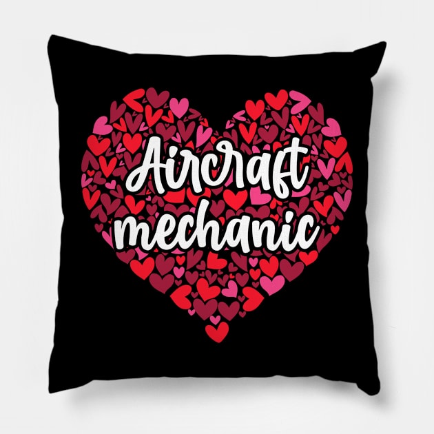 aircraft mechanic hearts Pillow by Uni0horse