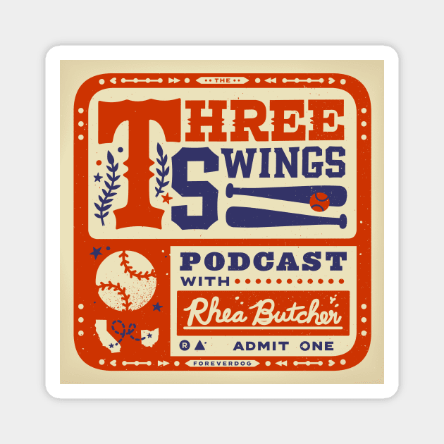 Three Swings Logo Magnet by THREE SWINGS with Rhea Butcher