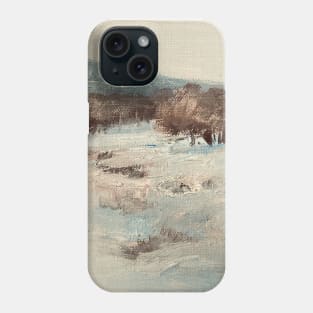 Snow Field Landscape Oil Painting Phone Case