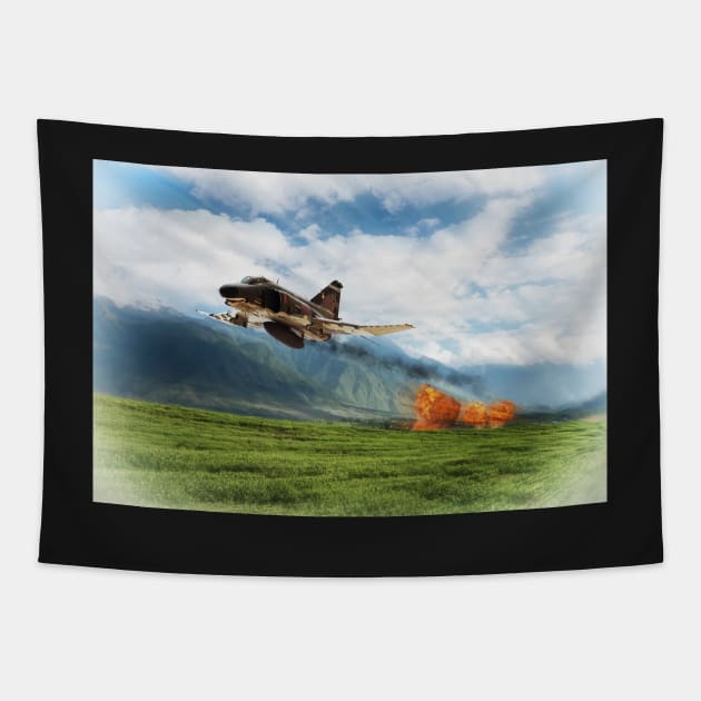 Phantom Bomb Run Tapestry by aviationart