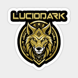 Golden Wolf v3 Front and Back Magnet