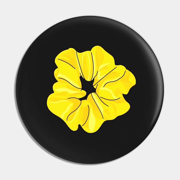 Bright Yellow Scrunchie Pin by OneThreeSix