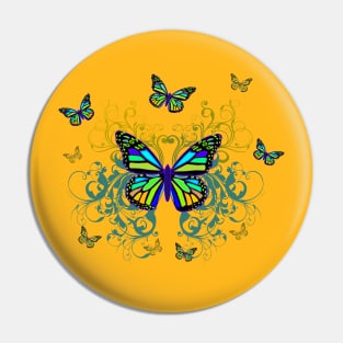 Artistic Butterfly Decoration Pin