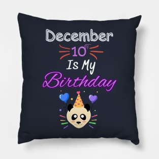 december 10 st is my birthday Pillow