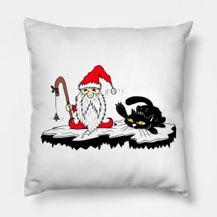 Santa Elf & Cat Pillow