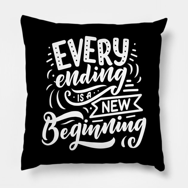 Every Ending Is A New Beginning Pillow by ProjectX23Red