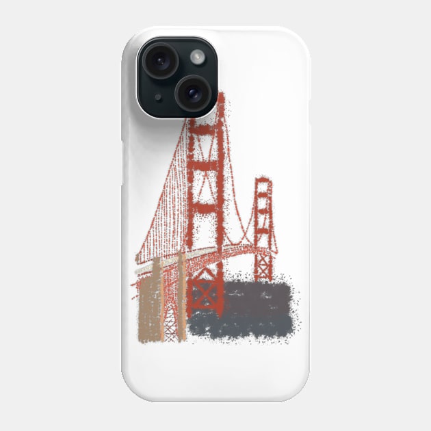 Golden Gate Splatter Phone Case by releasetheflamingoes