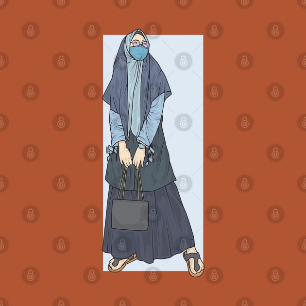 Hijab Girl in Blue Outfit by crissbahari