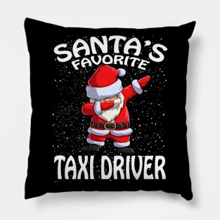 Santas Favorite Taxi Driver Christmas Pillow