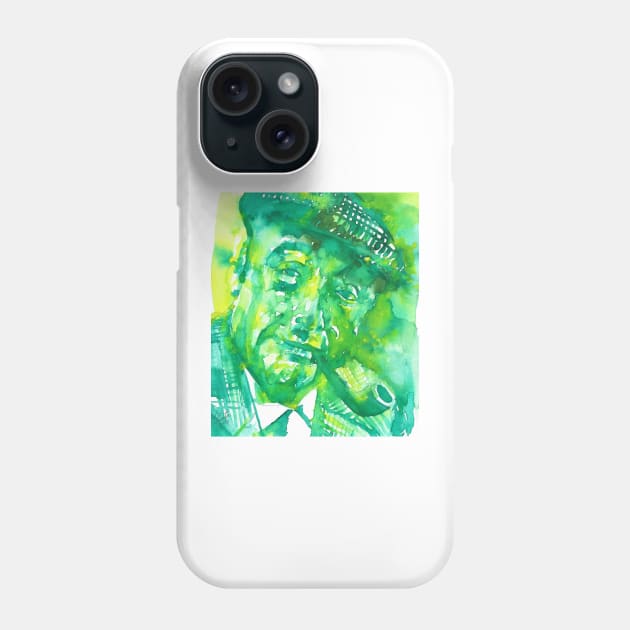 PABLO NERUDA - watercolor portrait.6 Phone Case by lautir