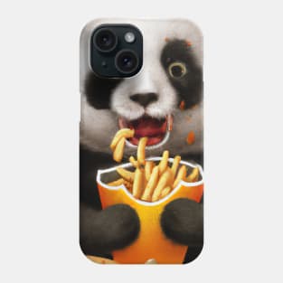 Panda eating Fast Food Phone Case