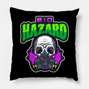 Apocalypse Bio Hazard Skull Pillow