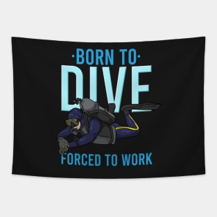 SCUBA DIVING: Born To Dive Tapestry