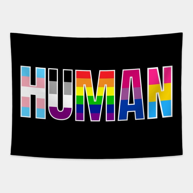 Human Pride 2 Tapestry by capesandrollerskates 