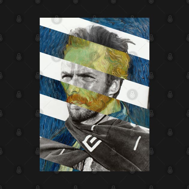 Van Gogh’s Self Portrait and Clint Eastwood by luigi-tarini