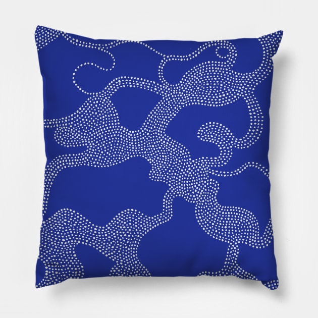 Boho Dots in Indigo Pillow by matise