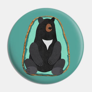 Paper craft black bear Pin