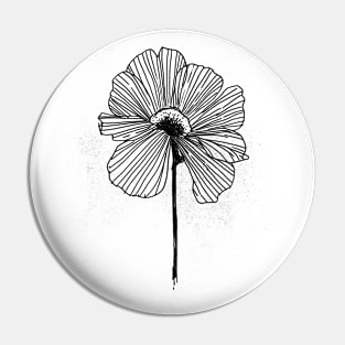 Dried Petals Floral Art Pin